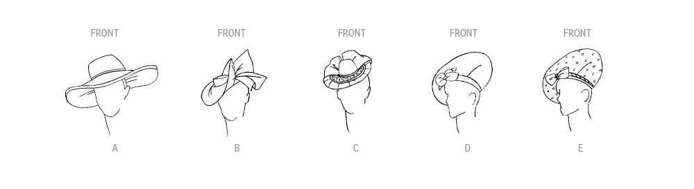 Simplicity Pattern 9834 Misses' Hats in Five Styles