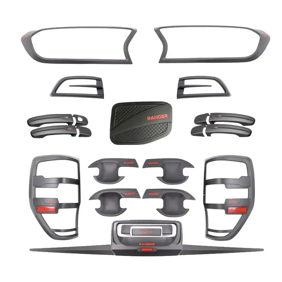 Suitable To Fit - Ranger T7 (15-On) Matte Black Accessories Kit (24-Piece)