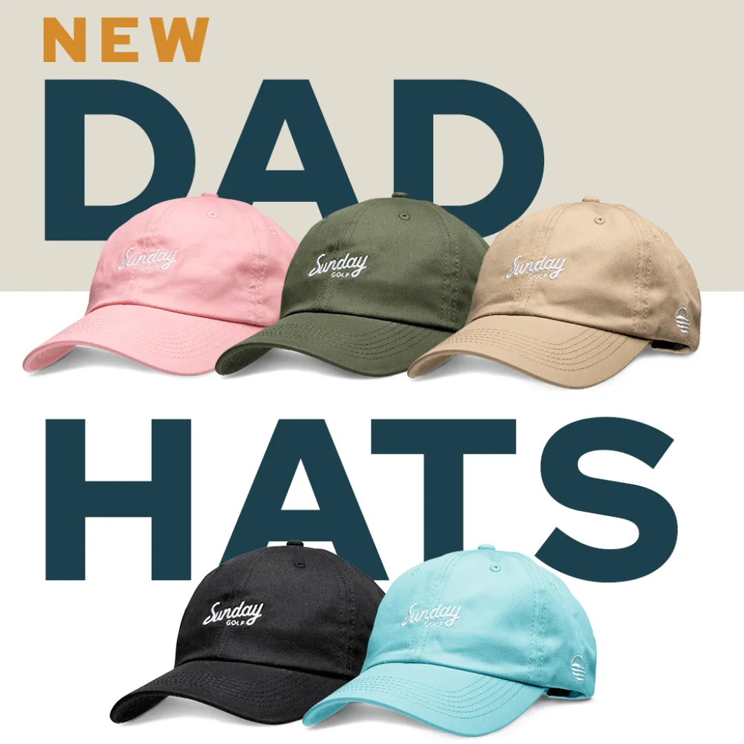 Sunday Golf Dad Hat | MATTE BLACK