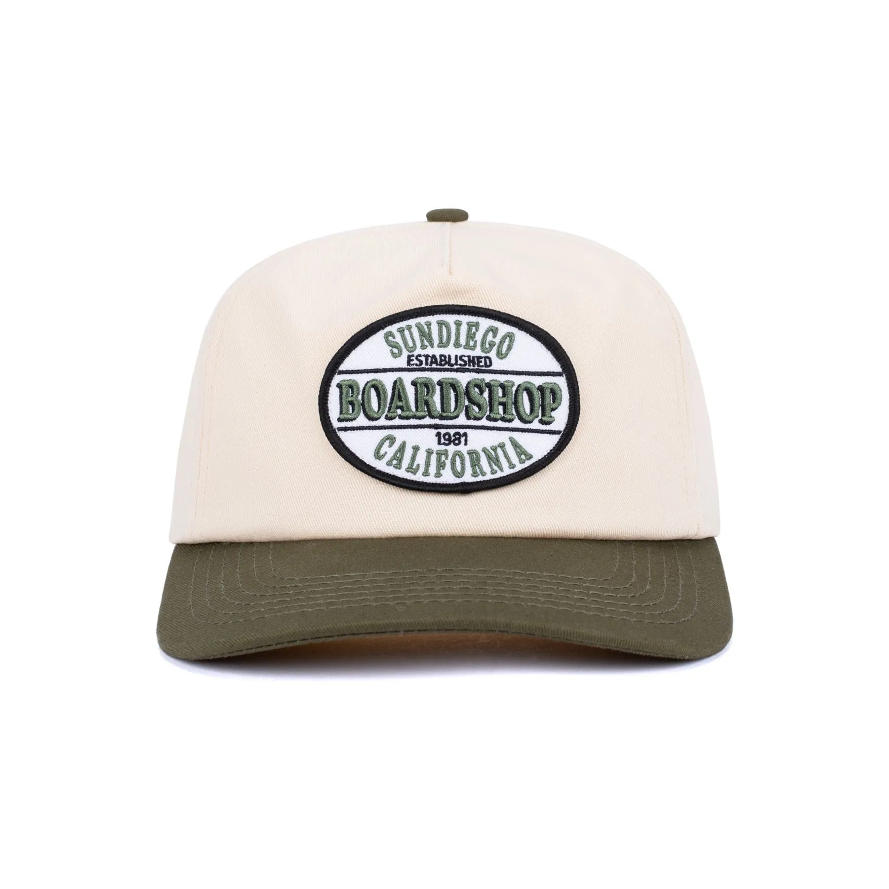 SunDiego SDBSCA Snapback - VINTAGE WHITE/Green