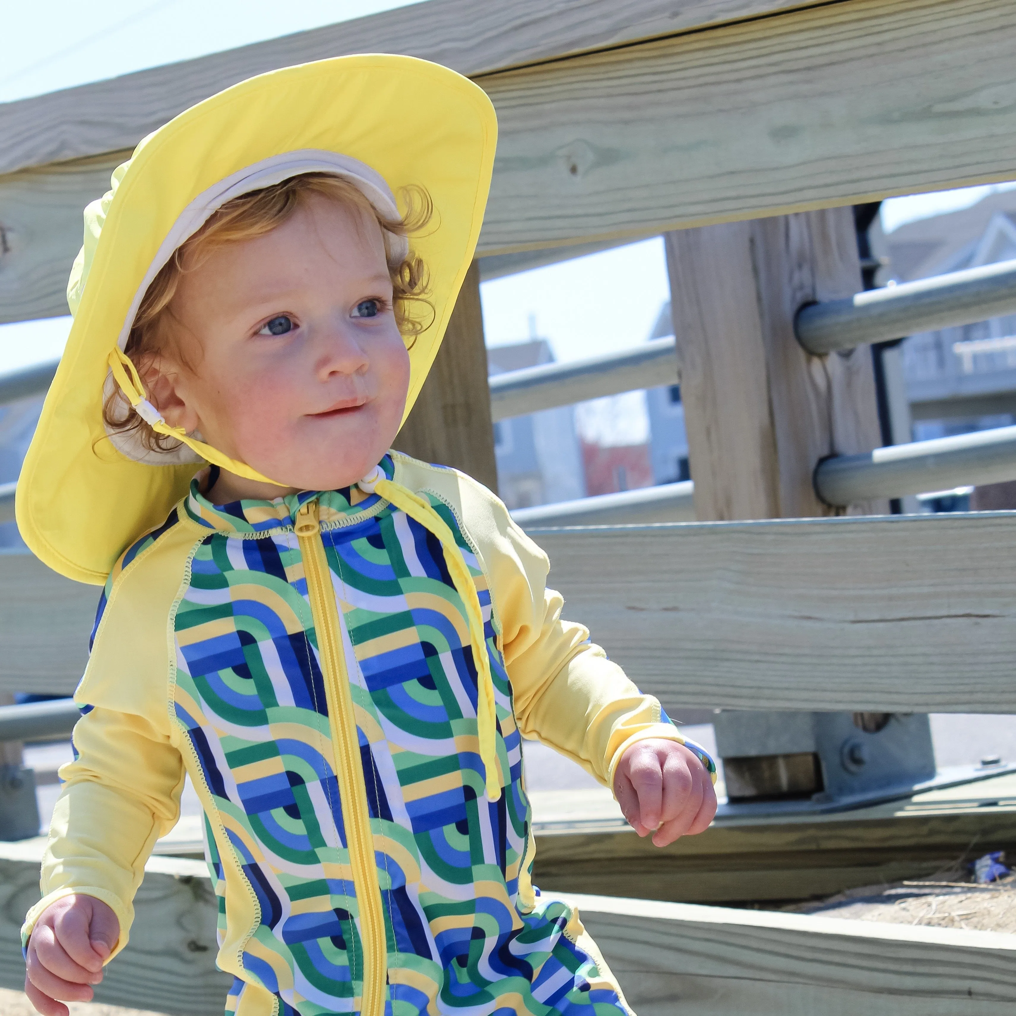 SwimZip Kids Wide Brim Sun Hat "Fun Sun Day Play Hat"