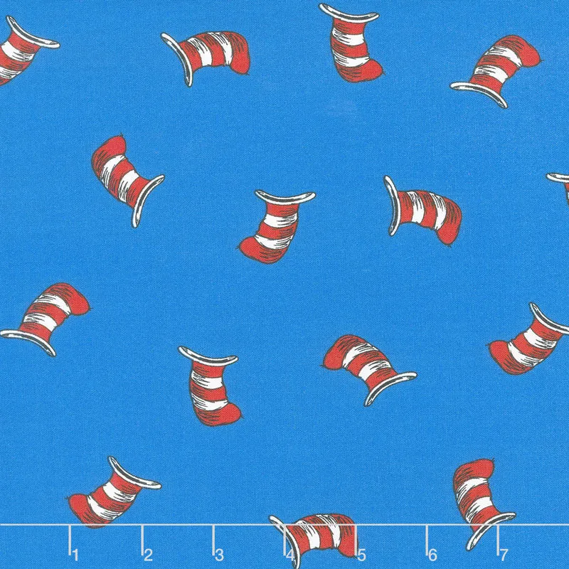 The Cat in the Hat - Hats Blue Yardage