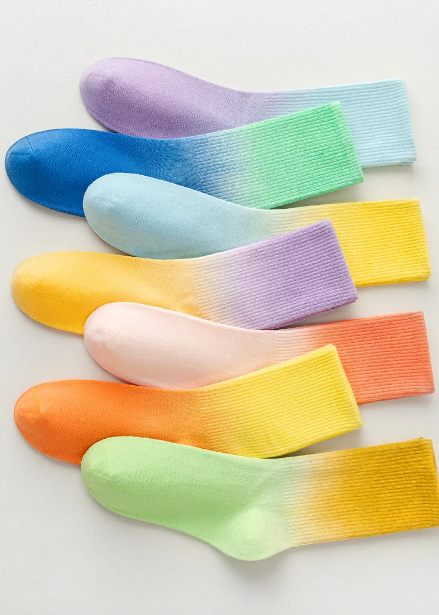 TikSocks|Fun Socks-Ombre Socks blue green