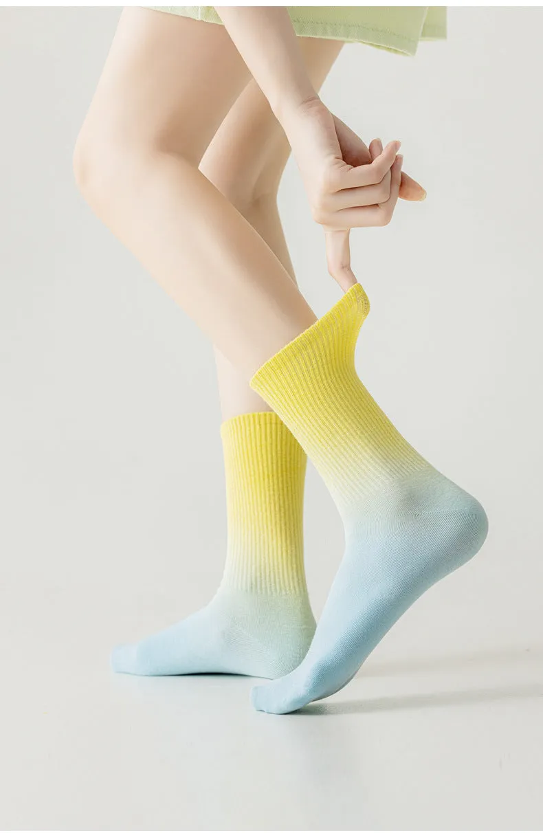 TikSocks|Fun Socks-Ombre Socks blue green