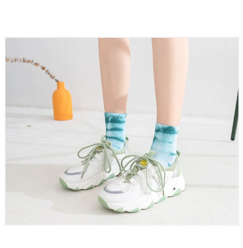 TikSocks|Fun Socks-Tie Dye Cotton Socks grass