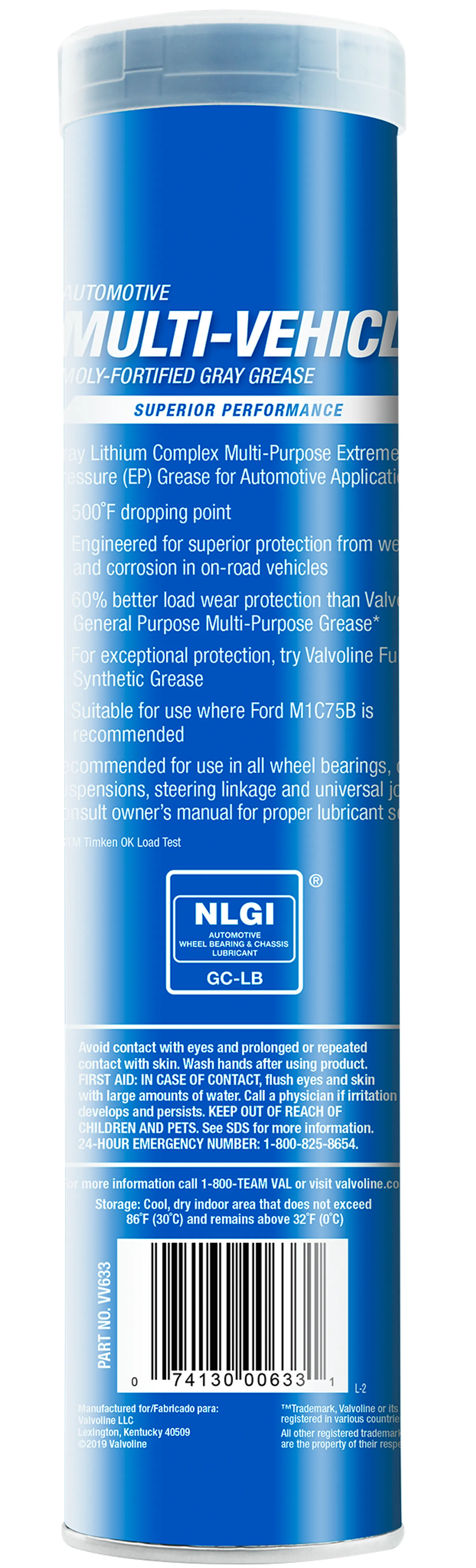 Valvoline Multi-Vehicle Moly-Fortified Gray Grease